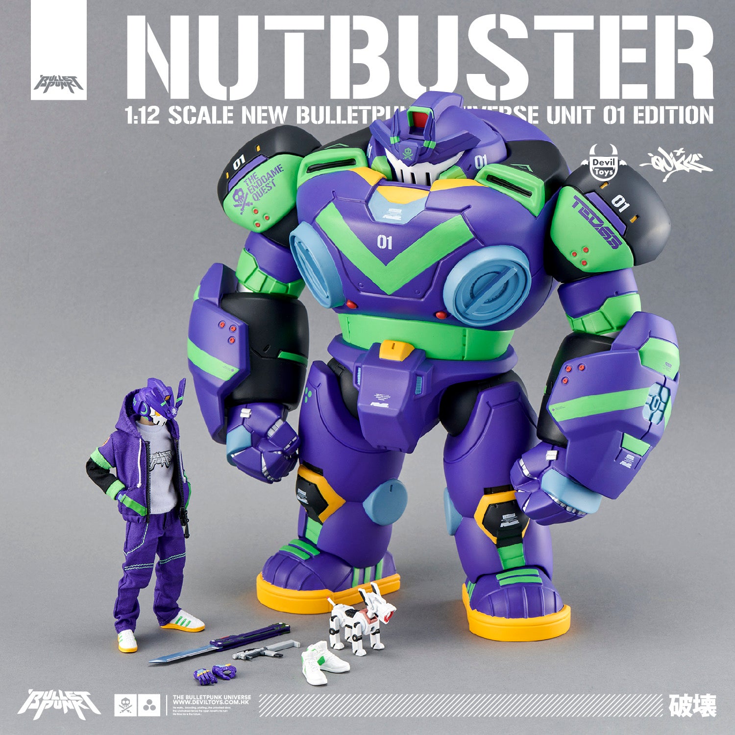1:12 Scale NUTBUSTER + TEQ63 New "UNIT_01” Colorway Full Kit by Quiccs X Devil Toys